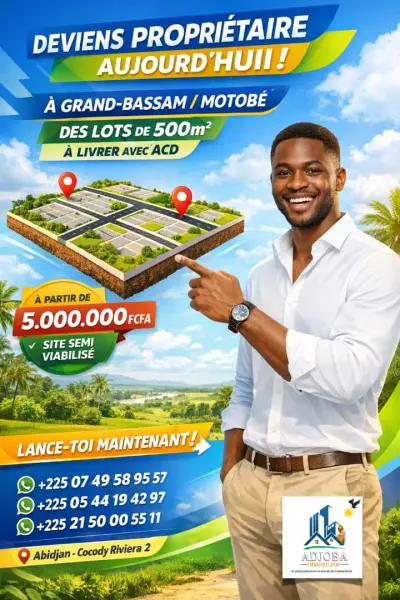 TERRAINS  EN VENTE A GRAND BASSAM