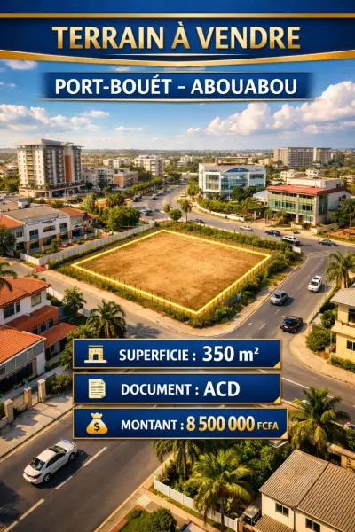 TERRAIN A VENDRE A PORT-BOUËT ABOUABOU