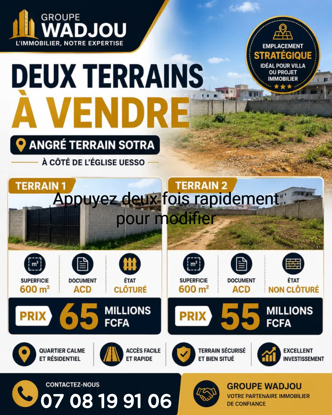 Terrains à vendre 